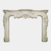 Antique Rococo Louis XV Marble Fireplace