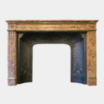 Antique Louis XVI Fireplace Mantel In Breche D’alep Marble