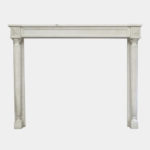 FRENCH LATE 19TH CENTURY WHITE MARBLE FIREPLACE MANTEL