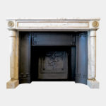 19th Century French Empire Fireplace In Breche Marble