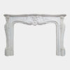 Large French Antique Louis XV Carrara Marble Fireplace