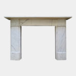 Pair Of 19th Century English Veined White Marble Fireplaces