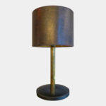 Stitched Leather and Brass Lamp