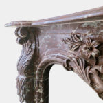 French Louis XV Rouge Royal Marble Fireplace