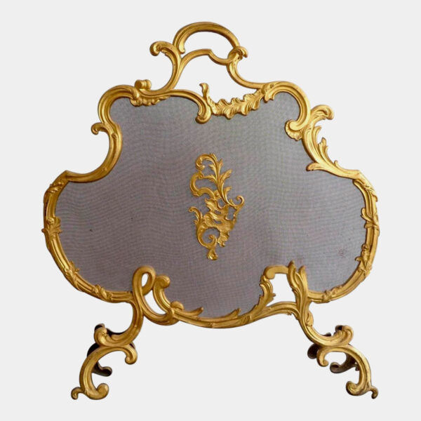 Brass Rococo Style Fire Screen