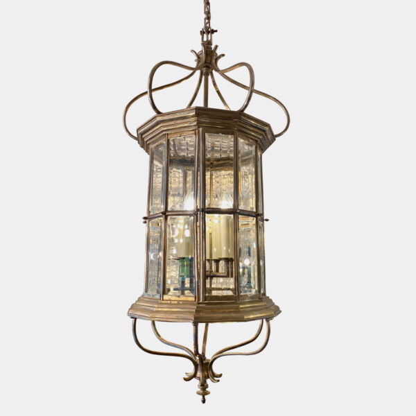 French Antique Nickel-Plated Lantern