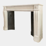 Louis XVI Style Statuary Marble Fireplace
