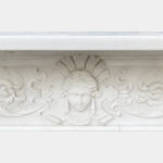 Carved Statuary White Marble Fireplace Mantel