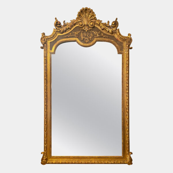 Large Late 19th Century French Gold, Large French Gilt Mirror
