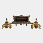 Rococo Style Brass and Steel Fire Grate