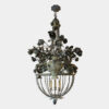 Gilt and Wrought Iron Chandelier