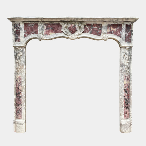 Louis XV Style Marble Fireplace Mantel