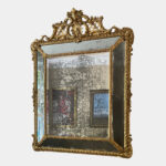 French Gilt Cushion Panel Mirror