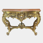 Giltwood and Marble Console Table