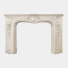 Rococo French Fireplace In Statuary White Marble