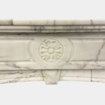 French Fireplace Mantel In Arabescato Marble