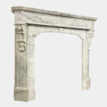 French Fireplace Mantel In Arabescato Marble