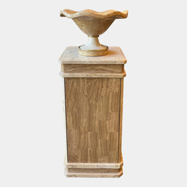 Marble Pedestal and Dish by Maitland Smith