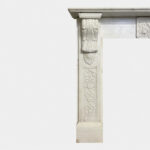 Victorian Antique White Marble Fireplace