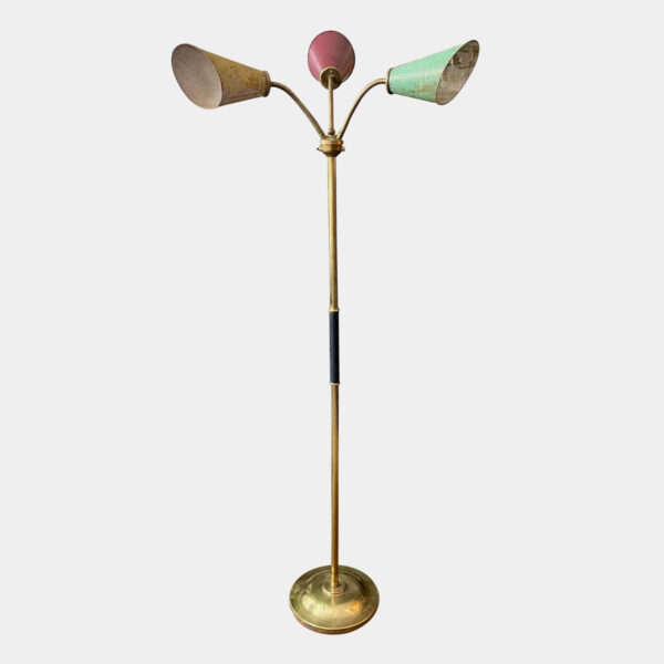 Brass Floor Lamp in the Manner of Mategot