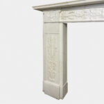 Antique Regency Statuary White Marble Fireplace