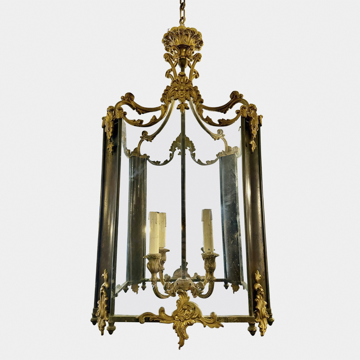 A French Gilt Bronze Napoleon III Lantern