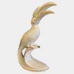 An Italian Porcelain and Gold Gilt Tropical Bird