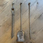 A Set Of Antique English Polished Steel Fire Tools - Image 2