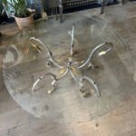 A Large Circular Gold And Silver Gilt Wrought Iron Coffee or Cocktail Table - Image 6