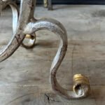 A Large Circular Gold And Silver Gilt Wrought Iron Coffee or Cocktail Table - Image 3