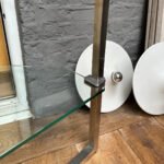 A Large Chrome Adjustable Glass Shelved Corner/ Display Etagere By Peter Ghyczy - Image 4
