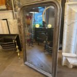 An Antique French Louis Philippe Silver Gilt Domed Topped Mirror - Image 7