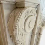 A French Louis XIV Style Antique Statuary White Marble Fireplace - Image 13