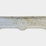 A French Louis XIV Style Antique Statuary White Marble Fireplace - Image 5