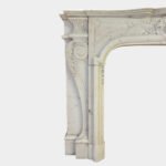 A French Louis XIV Style Antique Statuary White Marble Fireplace - Image 10