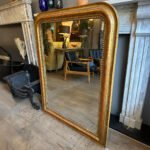 A large Louis Philippe Gold Gilt Domed Topped Antique French Mirror - Image 4