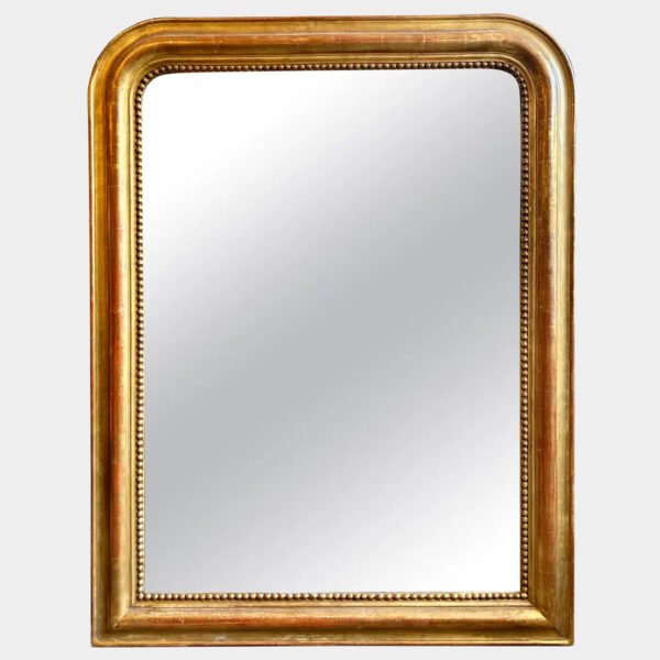 A large Louis Philippe Gold Gilt Domed Topped Antique French Mirror