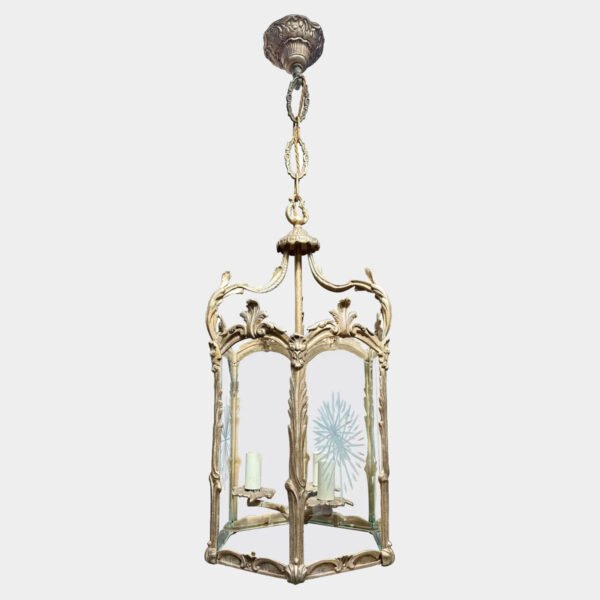 An Antique Gilt Bronze Dore French  Rococo Lantern
