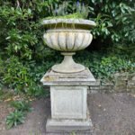A Very large And Substantial English Stone Urn And Pedestal - Image 7