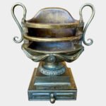 A Large Regency Urn Fire Grate/Basket In Bronze Finish