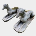A Pair Of Life Size English Re Con Stone Whippets - Image 2
