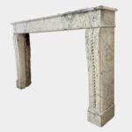A large French Antique Louis XVI Period Calacatta Marble Fireplace - Image 5