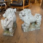 A Pair Of carved Stone Foo Chinese Dogs - Image 3