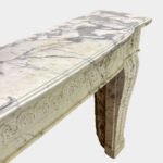 A large French Antique Louis XVI Period Calacatta Marble Fireplace - Image 4