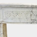A large French Antique Louis XVI Period Calacatta Marble Fireplace - Image 7
