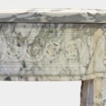 A large French Antique Louis XVI Period Calacatta Marble Fireplace - Image 6