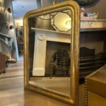 An Antique French Louis Philippe Dome Toped Gold Gilt Mirror - Image 2