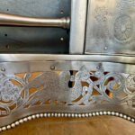 An English Antique Georgian Style Polished Steel Dog Grate Fire Grate - Image 3