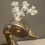 A large Brass And Ostrich Egg Peacock By Antonio Pavia - Image 5