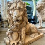 A Set Of Antique 19th C Terracotta Lion Sculptures - Image 9